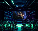 Cycle studio virtual fitness projection